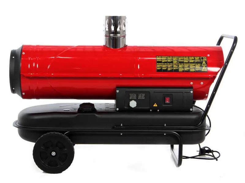 GeoTech IDH 3000 - Générateur d'air chaud diesel - à chauffage indirect - sur chariot