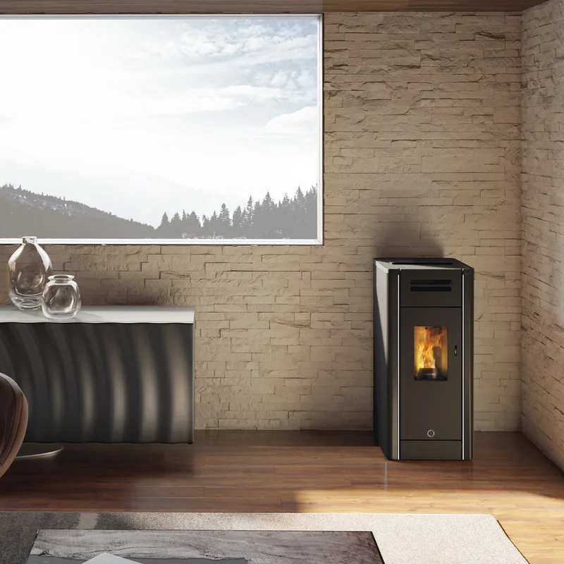 EK63 Metro 110+ Evo Poêle à granulés acier noir
