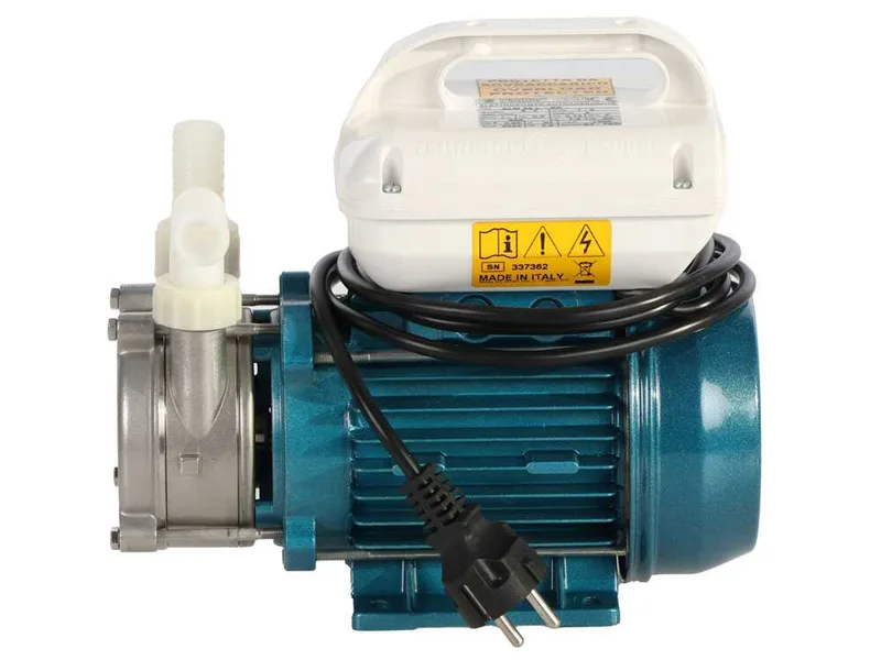 Tellarini ALM 20-SR - Pompe électrique de transfert pour huile en acier inoxydable - Raccord en nylon droits + courbés - Monophasée - 230V - Choisissez vos raccords