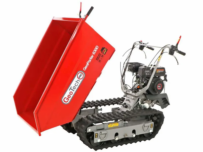 GeoTech Pro GeoPorter 630D - Brouette à moteur sur chenilles - Benne dumper 600Kg