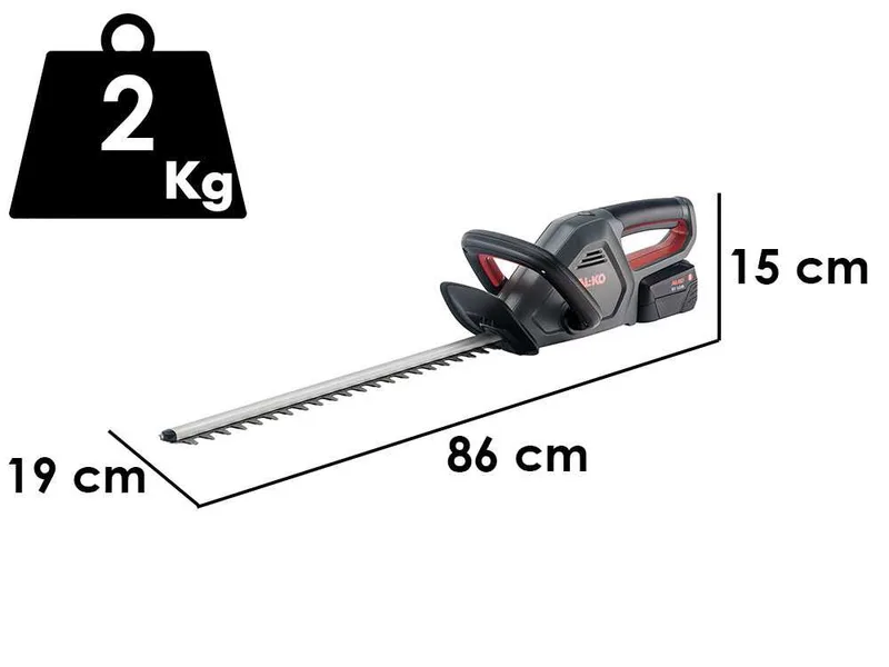 AL-KO Comfort HT 1845 - Taille-haie à batterie - 18V/2,5Ah - Lame de 45 cm