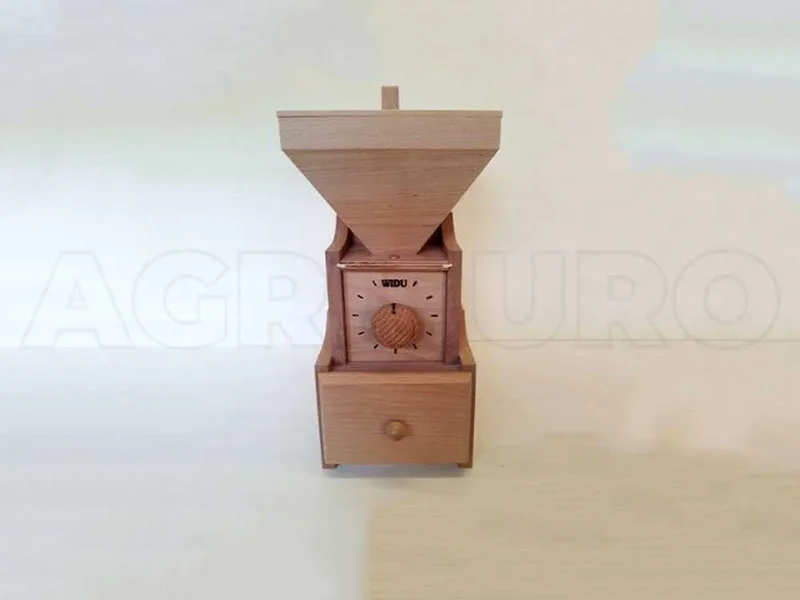 WIDU Universalmühle Mod. 3 - Moulin à farine en hêtre avec meules en pierre - 600W