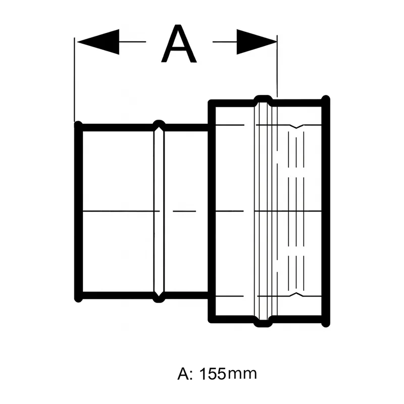 Schiedel raccord de transition ICS vers PRIMA PLUS Ø200 mm brillant