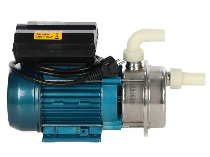 Tellarini ALM 25 MS - Pompe électrique de transfert en acier inoxydable - Raccord en nylon droits + courbés - Monophasée - 230V - Choisis tes raccords