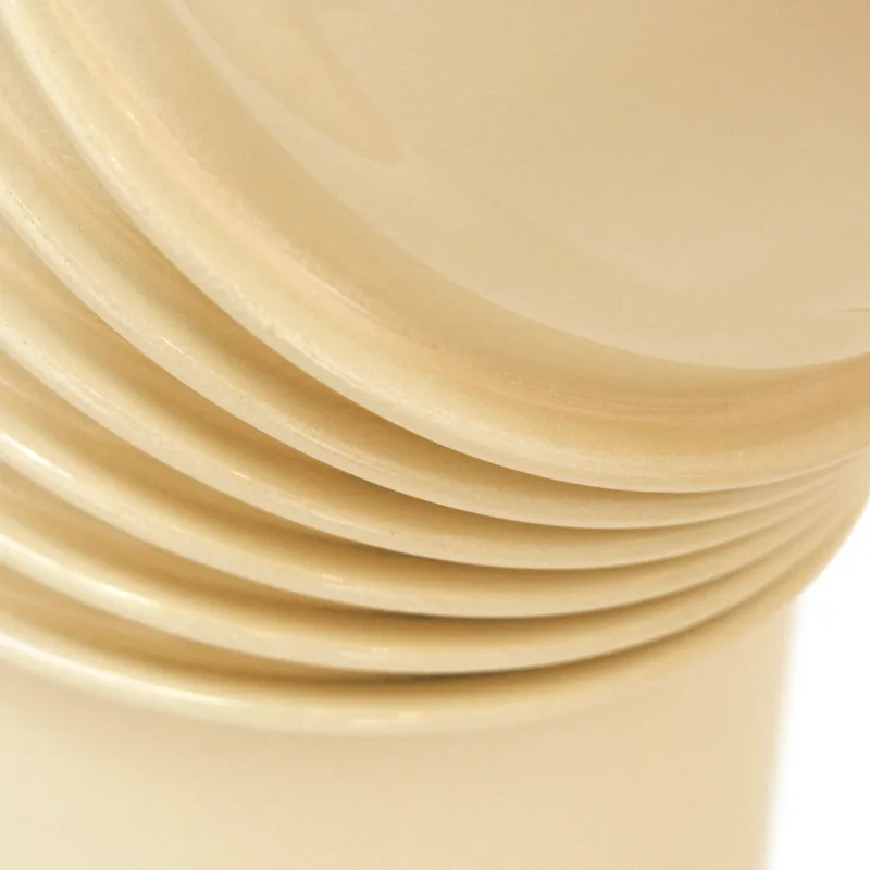 Coude de conduit de fumée / Coude de tuyau de poêle émaillé 150 mm - Coude à 45° nervuré ivoire