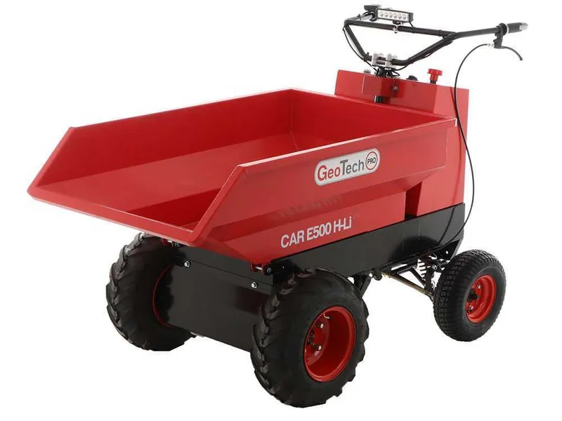 Brouette à batterie GeoTech Pro Mini Dumper Car E500 H-Li - Caisson Dumper 500Kg