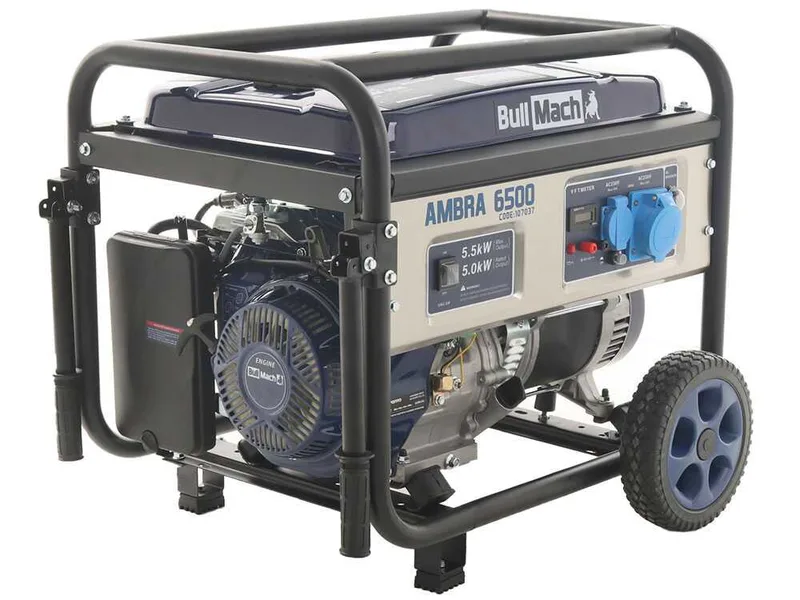 BullMach AMBRA 6500 - Groupe électrogène 5.5 Kw monophasé - Version à chariot