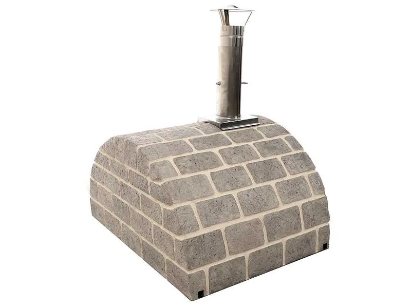 AgriEuro family stone - Four à bois pour pizzas d'extérieur Gris de 80X60 - 4 pizzas