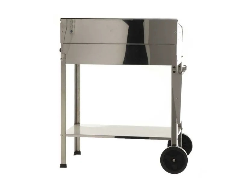 Mille Achille Large - Barbecue à charbon en acier inox artisanal - 67,5x37 cm