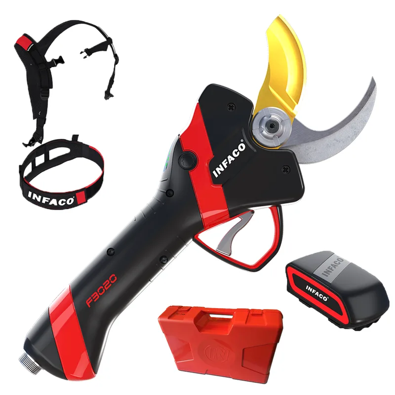 Sécateur électrique de taille Infaco F3020 - Kit standard Ø 40 mm pour vergers et vignes - Diamètre de coupe 40 mm