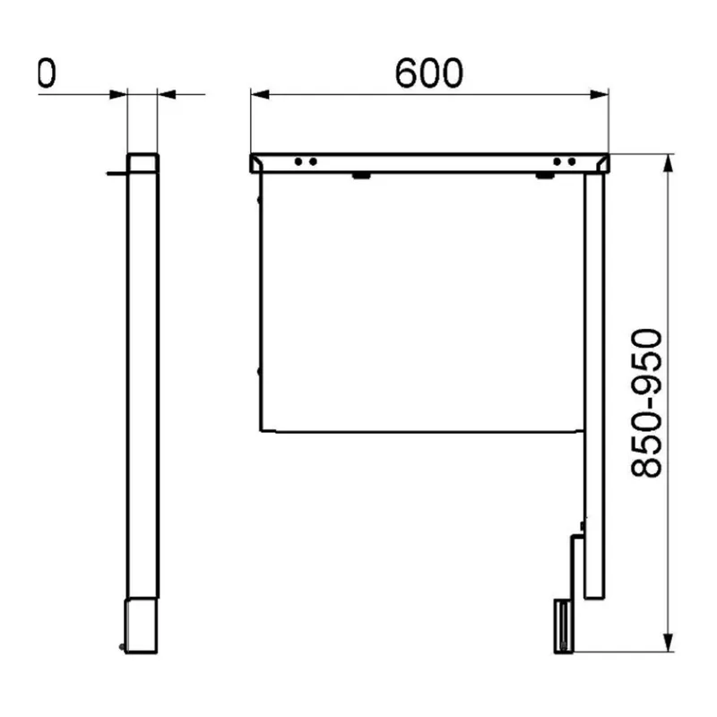 Haas+Sohn barre d'espacement HS 40 gauche, anthracite