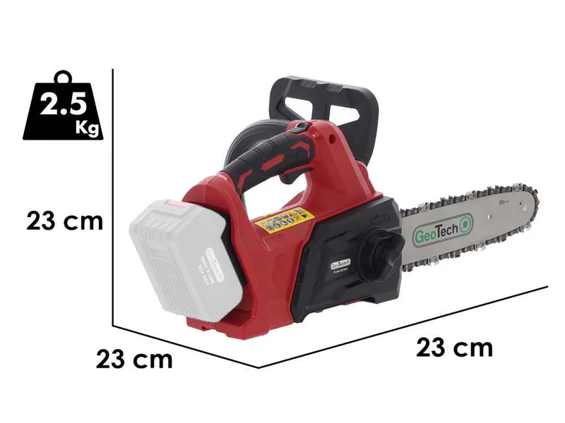 GeoTech X-Line CM-20V - Tronçonneuse d'élagage à batterie - batterie et chargeur non inclus