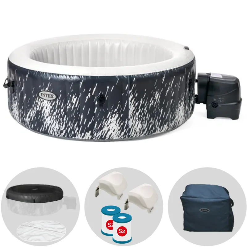 Intex PureSpa Bubble Glow Deluxe - Ø 196 × 71 cm - Spa gonflable 28494NP