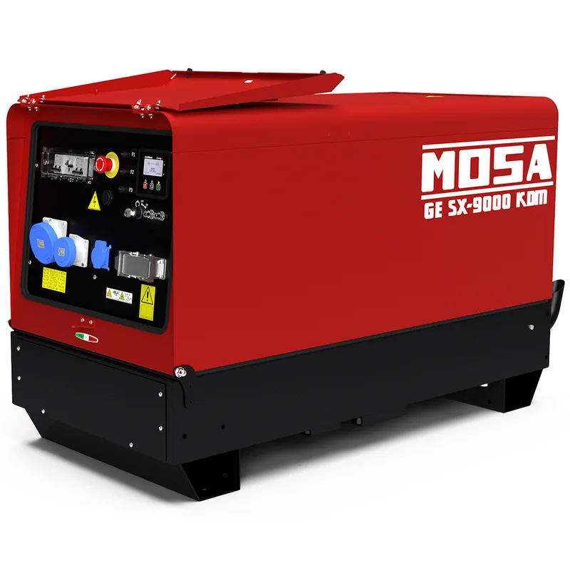 MOSA GE SX-9000 KDM - Groupe électrogène diesel insonorisé 8.3 kW - Continu 7.5 kW Monophasé - Moteur Kohler KDW702