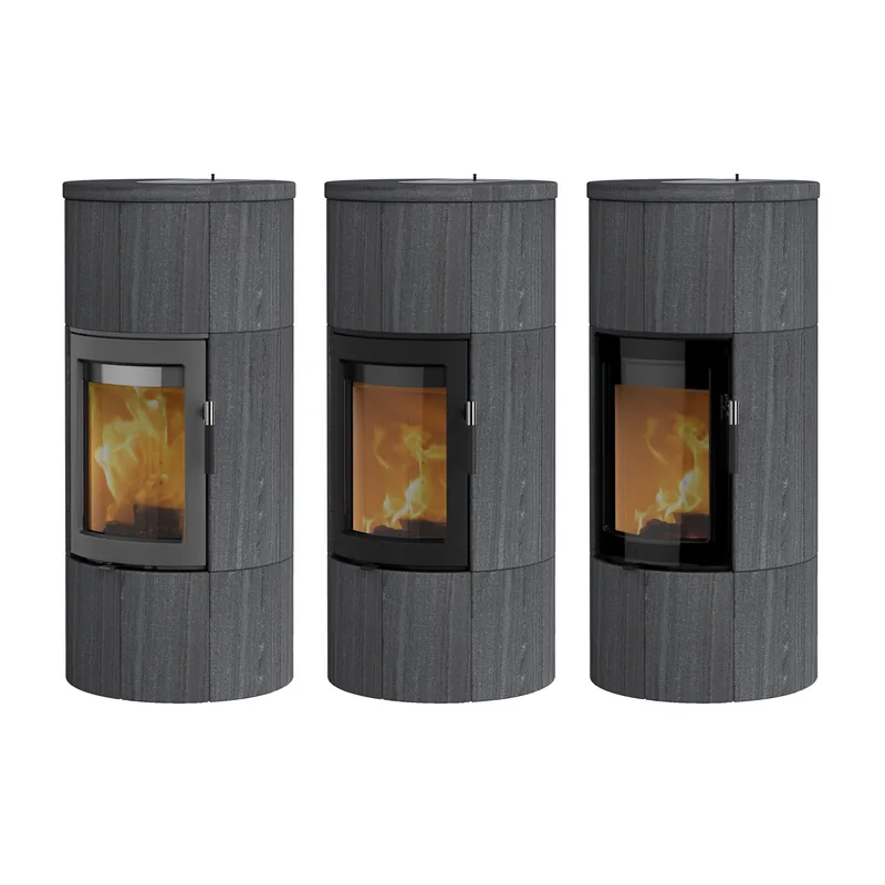 Poêle à bois Lotus Maestro 1 Indian Night, porte Magic, évacuation des fumées par le haut