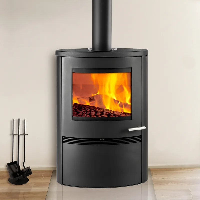 TermaTech TT22HS Poêle à bois Noir, Pierre ollaire noire laquée