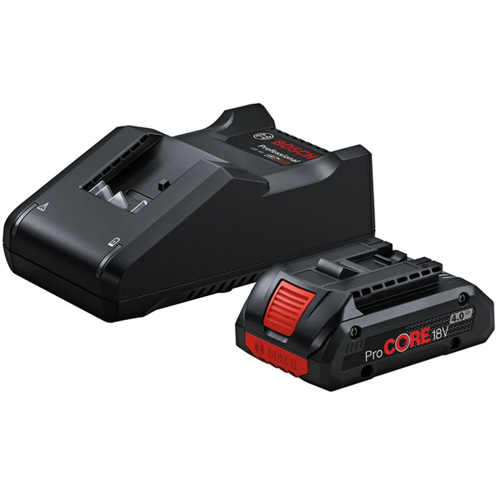 Bosch - Kit ProCORE GAL 18V-40 pour la ligne Blue Professional - Avec une batterie de 4,0 Ah et un chargeur