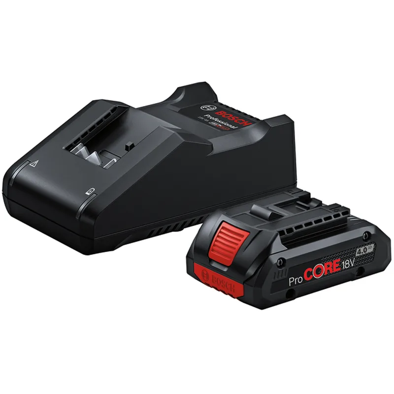 Bosch - Kit ProCORE GAL 18V-40 pour la ligne Blue Professional - Avec une batterie de 4,0 Ah et un chargeur