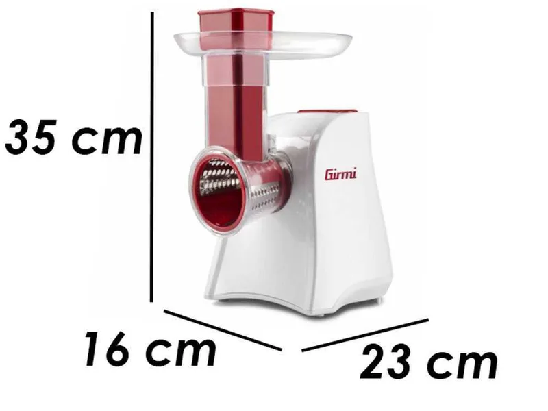 Girmi GT4500 - Râpe à légumes électrique - Moteur électrique de 150 Watts
