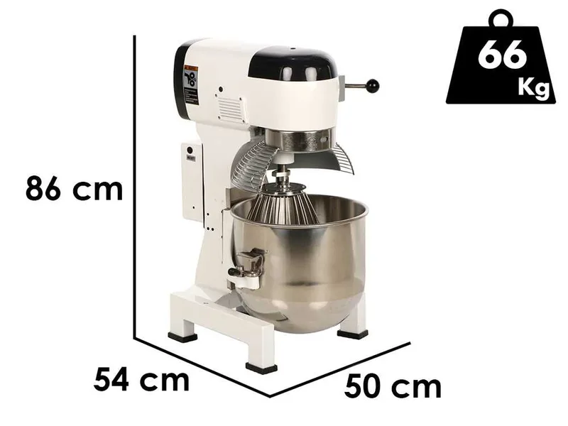 Prismafood iLine MZPL030 - Mélangeur planétaire - Cuve en acier inoxydable 30 litres