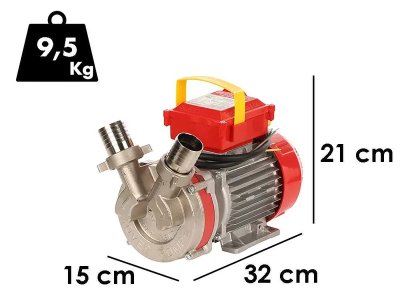 Rover Novax 40 T - Pompe électrique de transfert en alliage anticorrosion - Triphasée - 400 V