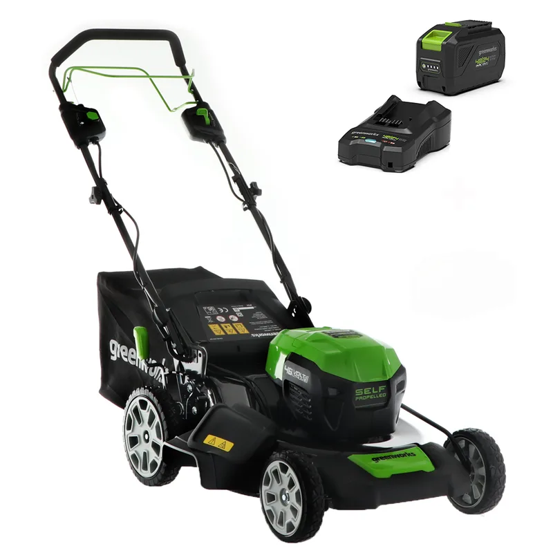 Greenworks GD48LM51SP - Tondeuse autotractée à batterie 48V/4Ah - 51 cm