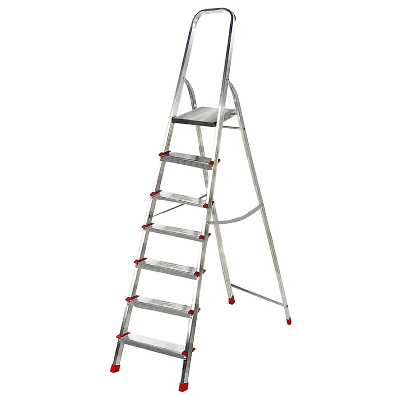 Échelle en aluminium avec tréteau Alice 7, 7 marches, 2,15 m