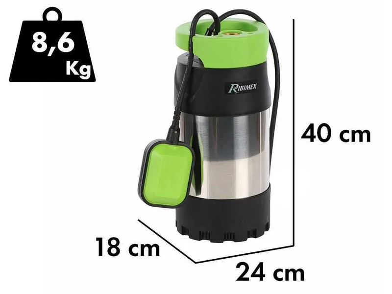 Ribimex PRPVC801MC3 - Pompe immergée pour puits - 800 W - Eaux claires