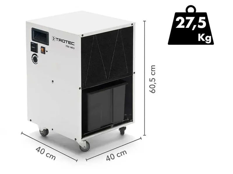 Trotec TTK 140 S - Déshumidificateur - 28.5 L/24 h - Pour surfaces jusqu'à 70 m²