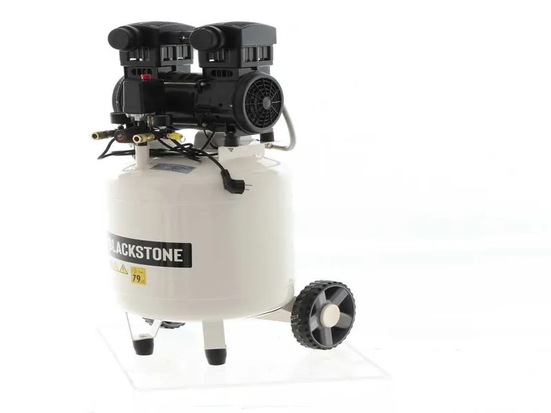 BlackStone V-SBC50-15 - Compresseur d'air silencieux oilless - Moteur 1.5 CV - 50 Litres - Vertical