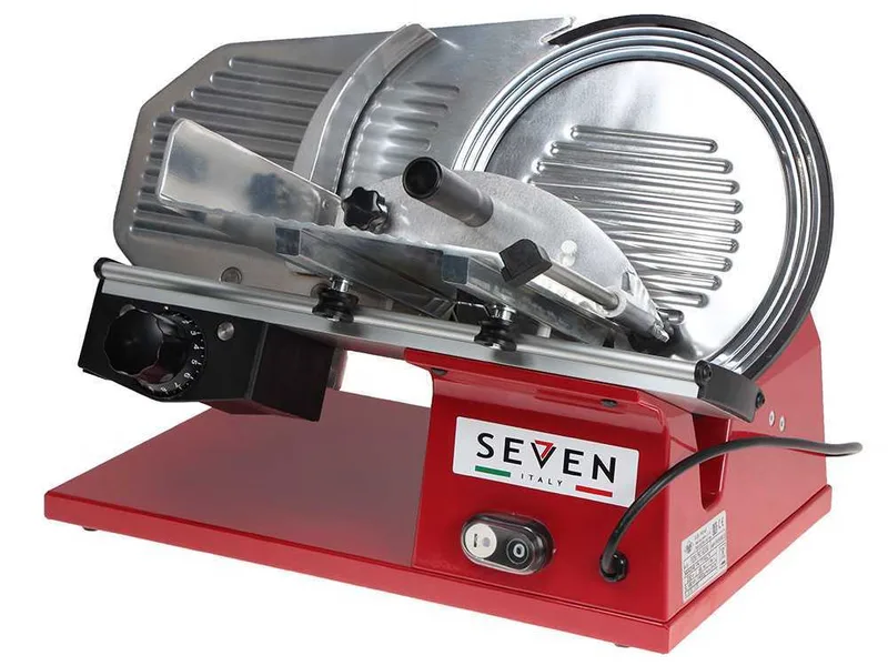 Seven Italy PS 250 PRO Rouge -Trancheuse avec lame de 250 mm - Affûteur compris - 180 Watts