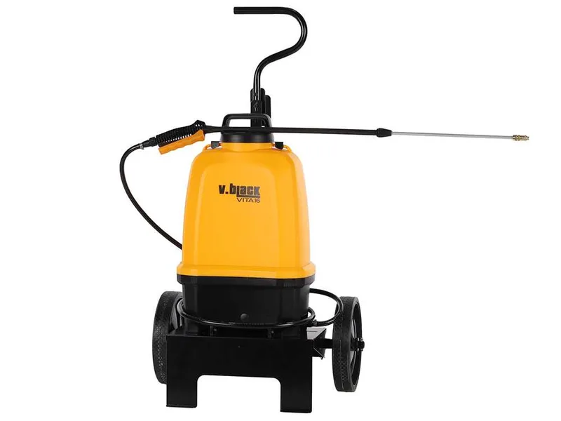 Volpi v-black vita 16 - Pulvérisateur électrique à batterie à dos sur chariot - Avec tuyau de 2 m