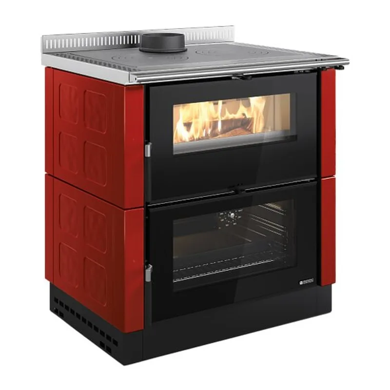 La Nordica VERONA XXL.16 Majolika - rouge bordeaux cuisinière à bois