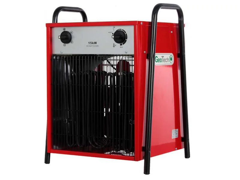 GeoTech EH 1500 T - Générateur d'air chaud électrique avec ventilateur - 15 kW - triphasé