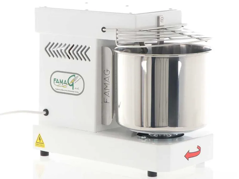 Pétrin à spirale Famag Grilletta IM 8 10 vitesses - Haut niveau d'hydratation - Capacité de cuve 8 Kg 11.5L
