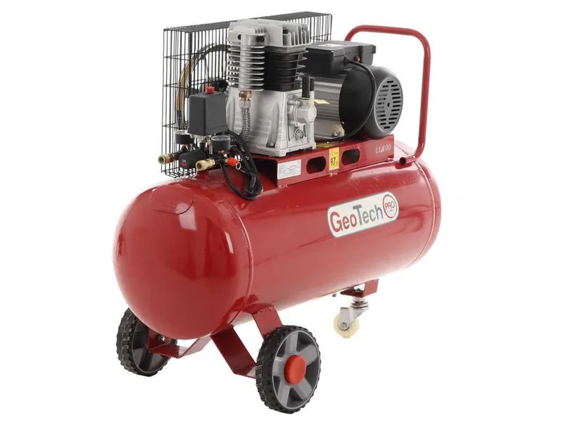 GeoTech Pro BACP100-8-2 - Compresseur d'air électrique à courroie - Moteur 2 CV - 100 L - 8 bars