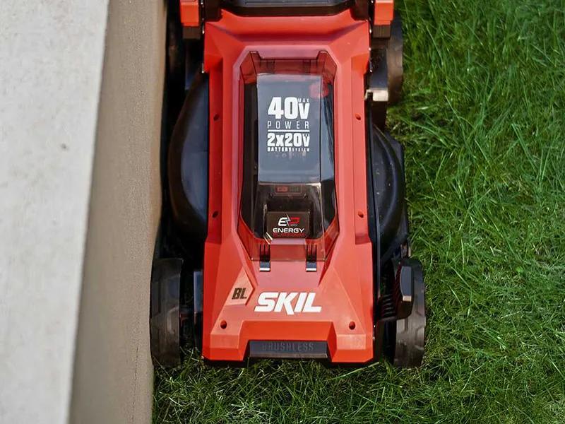 Skil 0130 BA - Tondeuse à gazon sans fil - 2x20V/2ah - Coupe 34 cm - Coupe-bordures en cadeau