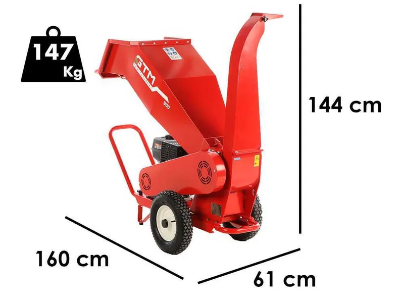 GTM GTS 900 G - Broyeur de branches thermique - Moteur Loncin G300F