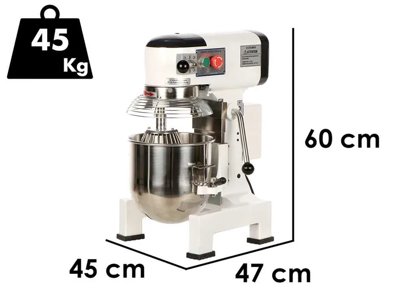 Prismafood iLine MZPL010 - Batteur mélangeur planétaire - Cuve en inox 10 litres