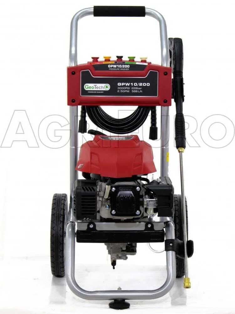 GeoTech GPW 10/200 - Nettoyeur haute pression thermique - 228 bar - 568 L/h - Moteur Ducar DV196