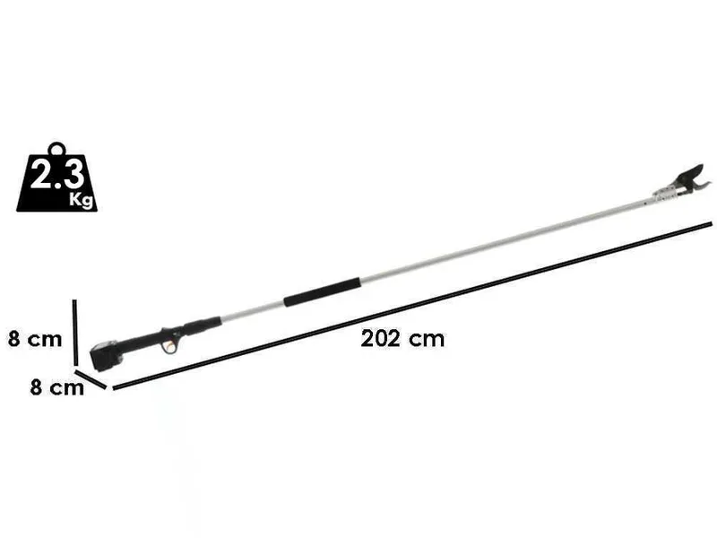 Volpi KV201 - Sécateur électrique sur perche - 2x21.6V 4Ah - Diamètre de coupe 38 mm