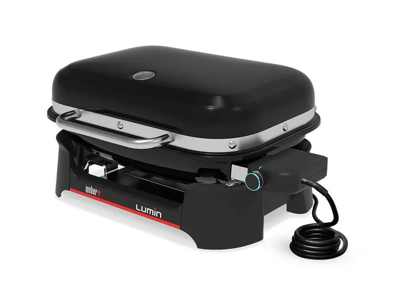 Weber Lumin Black 1502045 - Barbecue électrique portable - Grille 49 x 33 cm