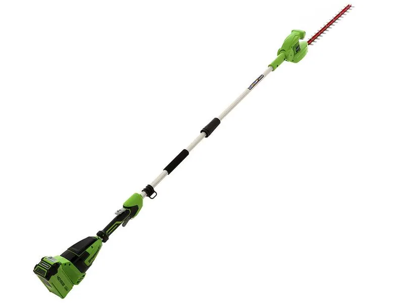 Greenworks G40PHA - Taille-haie électrique sur perche de rallonge orientable - Batterie 40V/2Ah