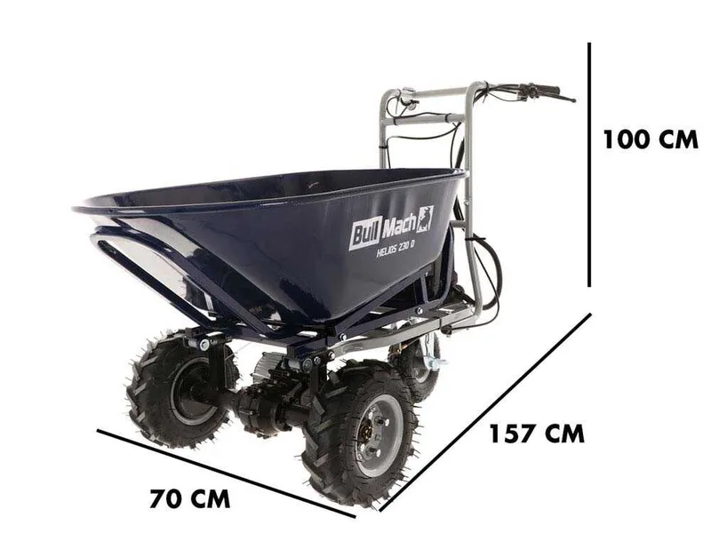 Brouette électrique BullMach Helios 230 D avec 2 batteries 48V 2Ah