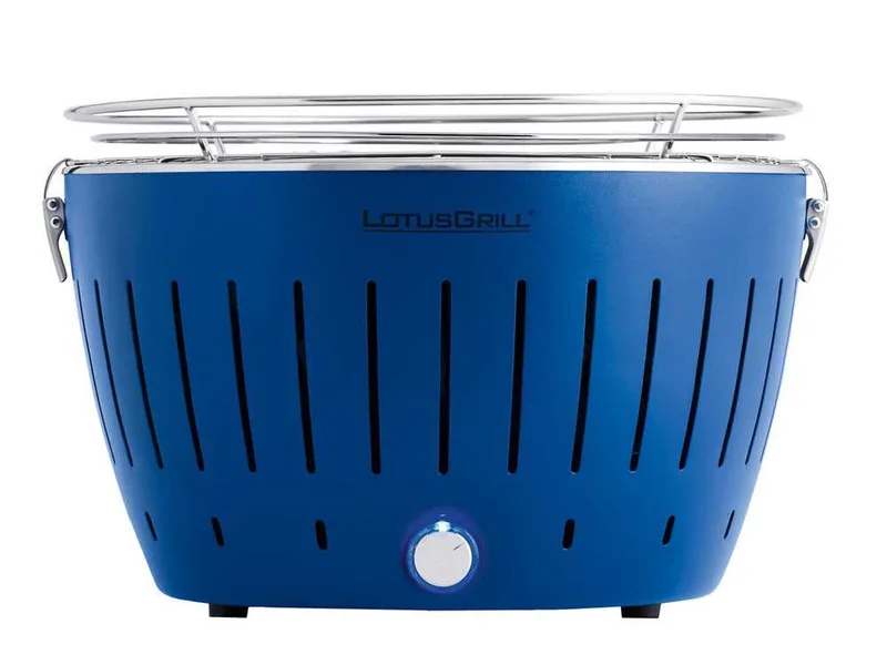 LotusGrill LG G34 U BL - Barbecue portable pour l'extérieur - Coque bleue