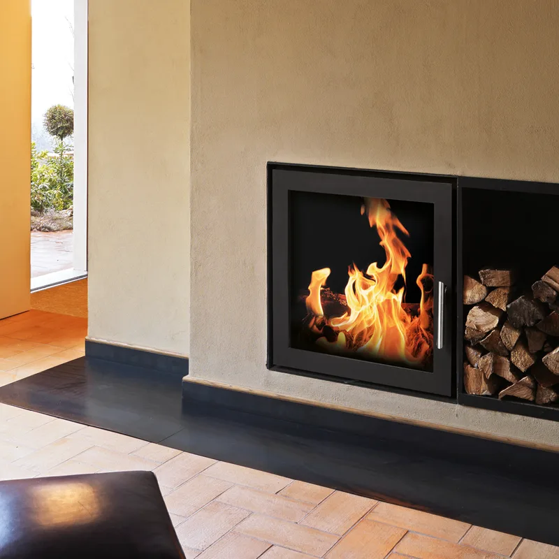 Schmitzker No4 avec cadre en acier, insert de cheminée de 10 kW avec échangeur d'eau