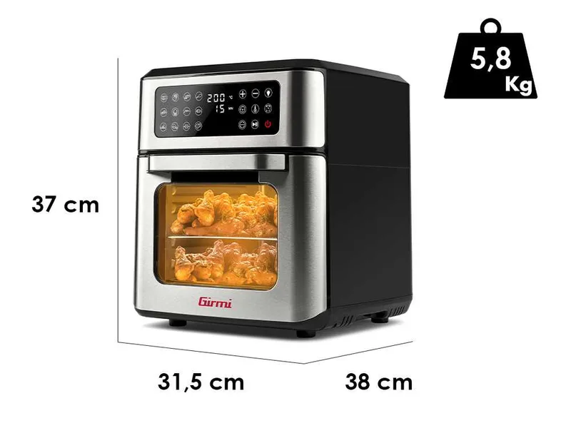 Girmi FG97 GenioPiù - Four électrique - Friteuse sans huile digitale 12 L