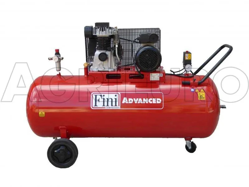 Fini Advanced MK 103-200-3M - Compresseur d'air électrique monophasé à courroie - Moteur 3 CV - 200 L