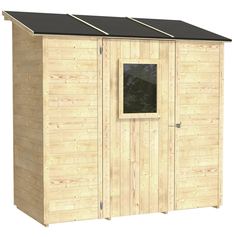 Alce Vaniglia 207x102 - Abri de jardin en bois - Avec fenêtre frontale - 207x102x222 cm