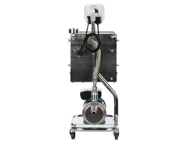 Tellarini CrystalPro Oil 10 - Filtre à plaques pour l'huile sur chariot - Pompe INOX